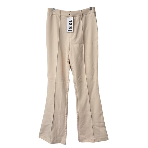 BOA Because of Alice Women's Wide Leg Suit Trouser Pants NEW Large Cream - Picture 2 of 11